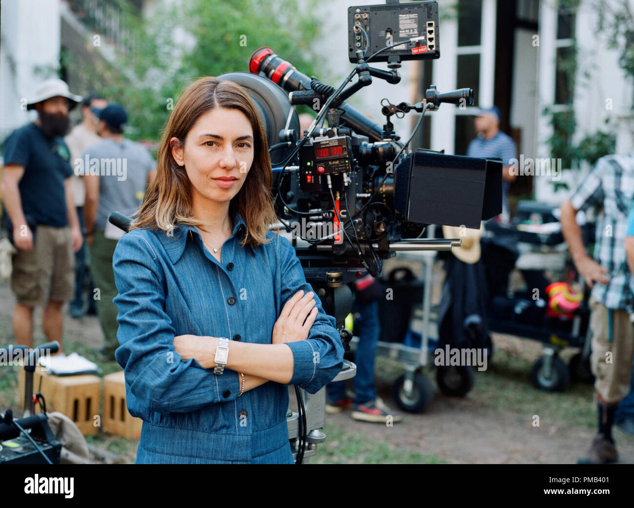 Drehbuchautorin und Regisseurin Sofia Coppola auf dem Set von Focus Features "atmosphärischer Thriller das BETROG. (2017) Stockfoto