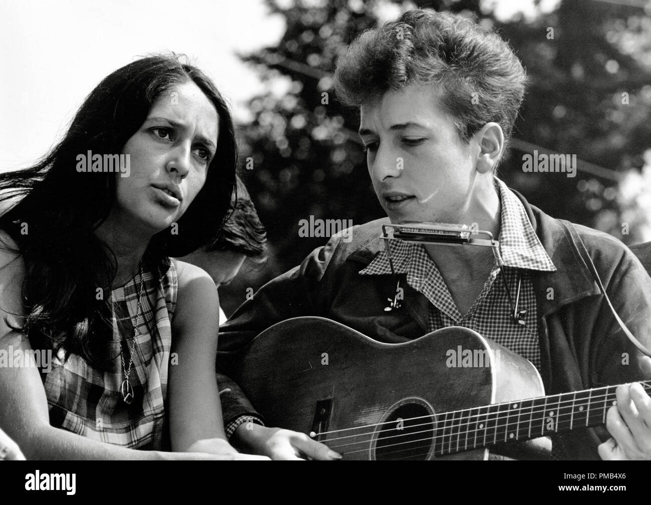 Joan Baez und Bob Dylan die zivilen Rechte Marsch auf Washington, D.C., 28. August 1963 Datei Referenz # 33371 424 THA Stockfoto