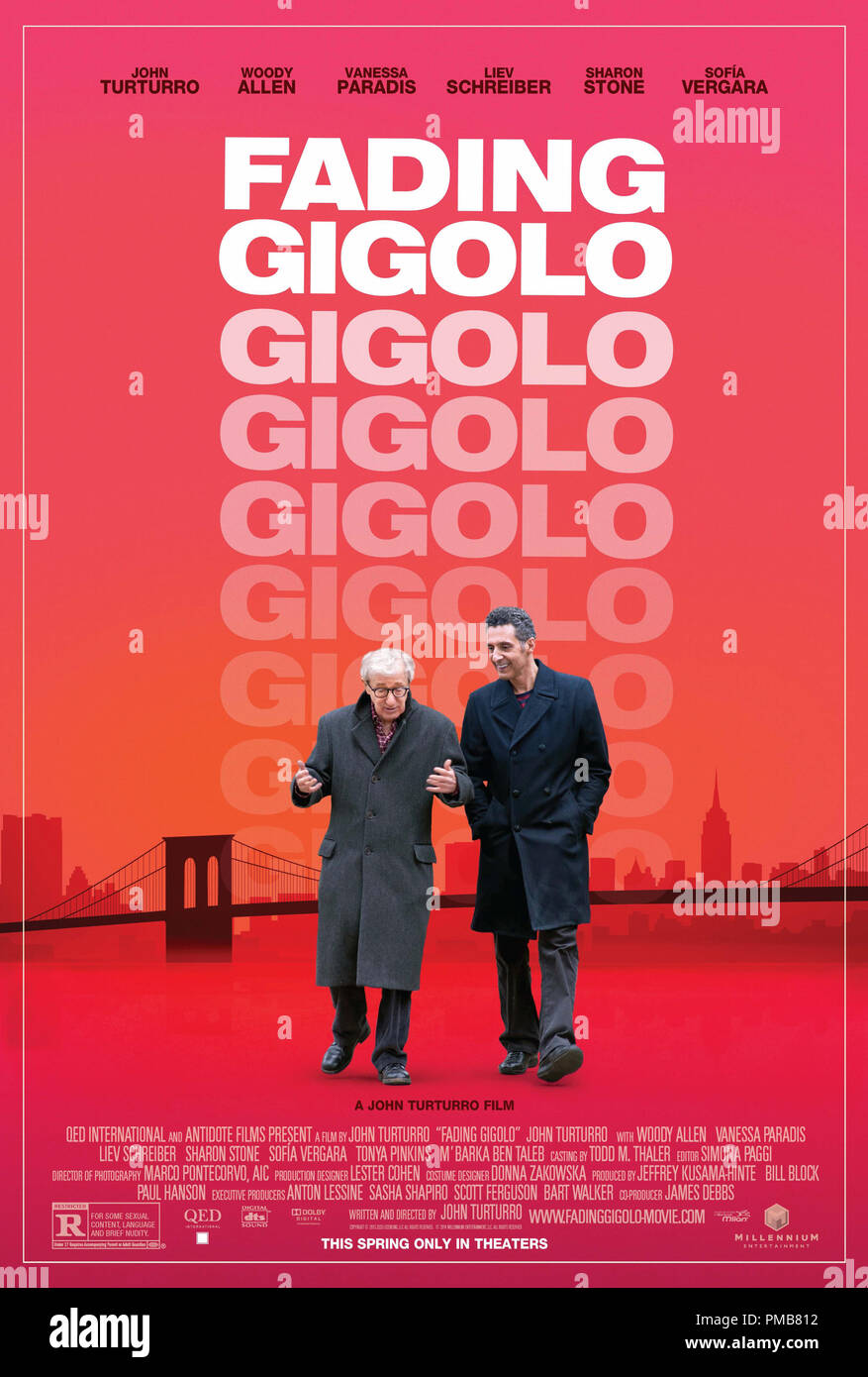 "Fading Gigolo" (2014) Poster Stockfoto
