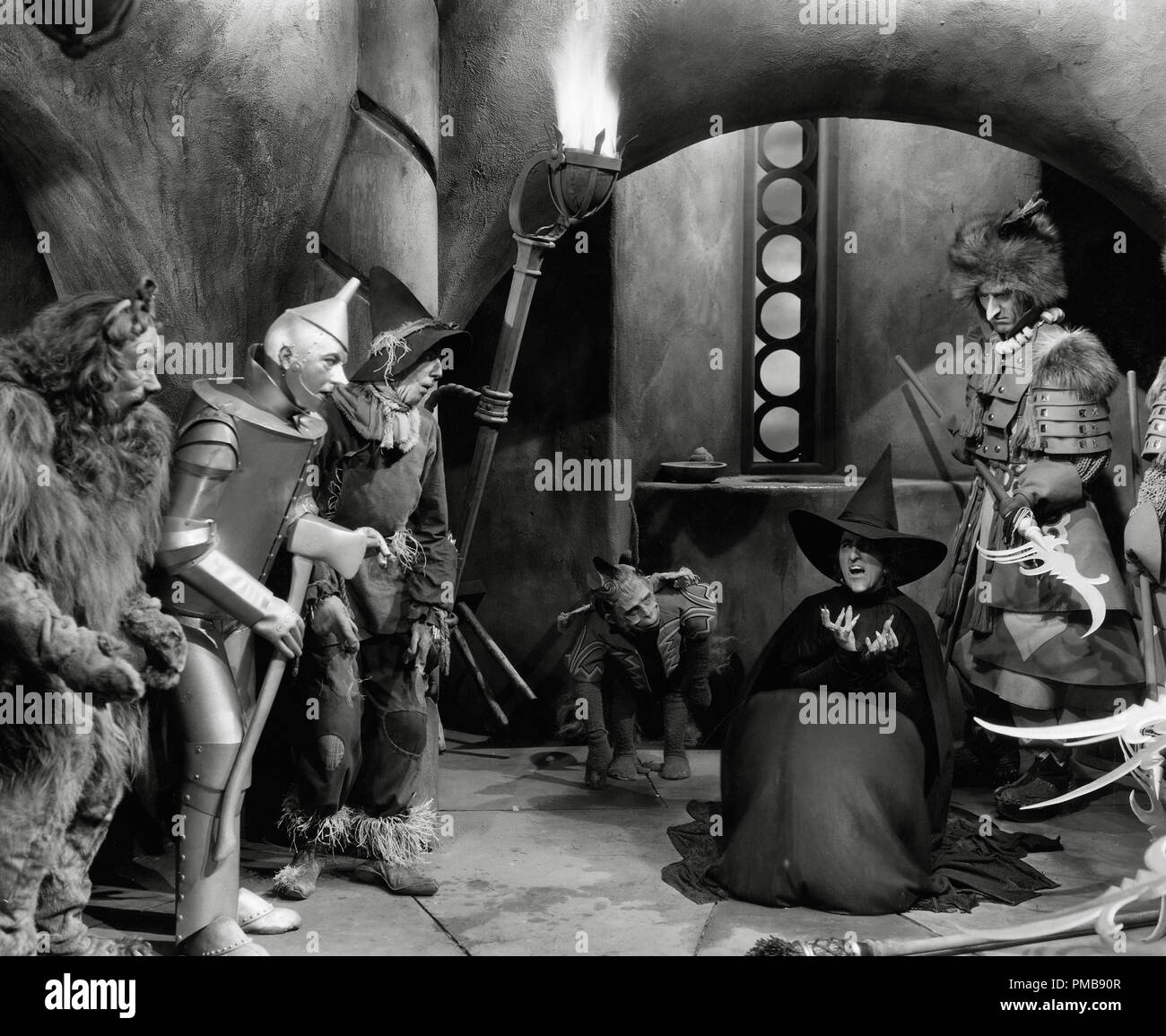 Bert Lahr, Jack Haley, Ray Bolger, Margaret Hamilton, "Der Zauberer von Oz", 1939 MGM Datei