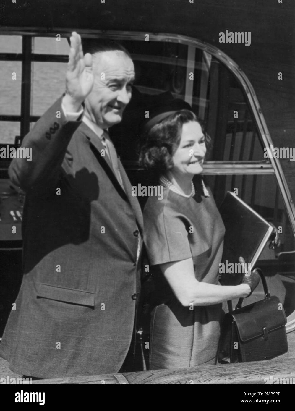 Präsident Lyndon B. Johnson und Lady Bird Johnson, 1966 Datei Referenz # 32557 928 THA Stockfoto