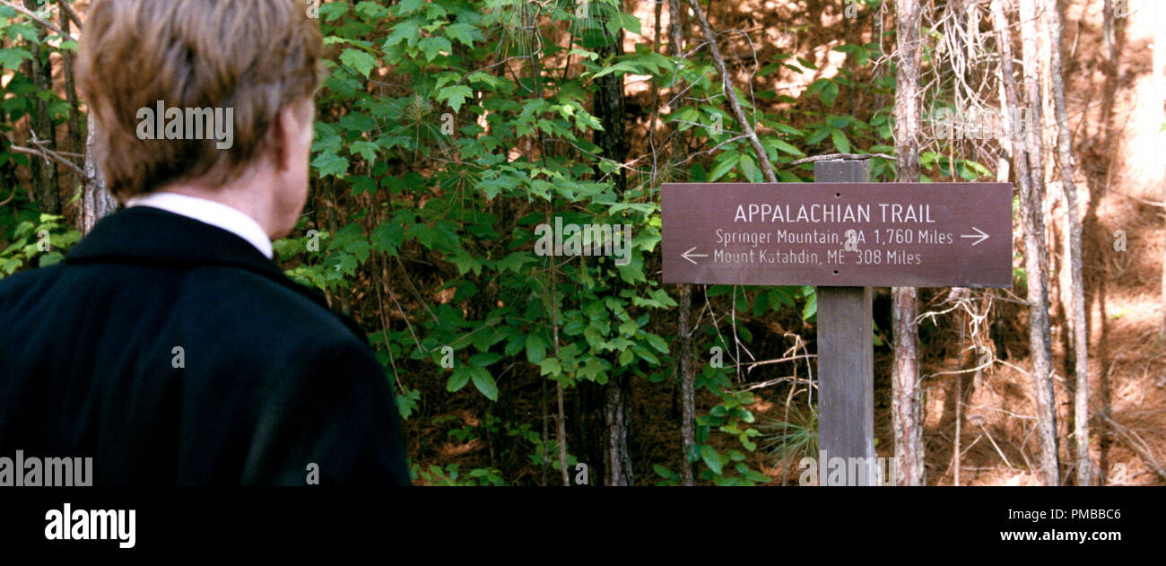 Robert Redford Stars wie Bill Bryson, nachdenken Wandern auf dem Appalachian Trail in breiten, grünen Bilder bevorstehende Veröffentlichung, EINEN SPAZIERGANG IM WALD. Stockfoto