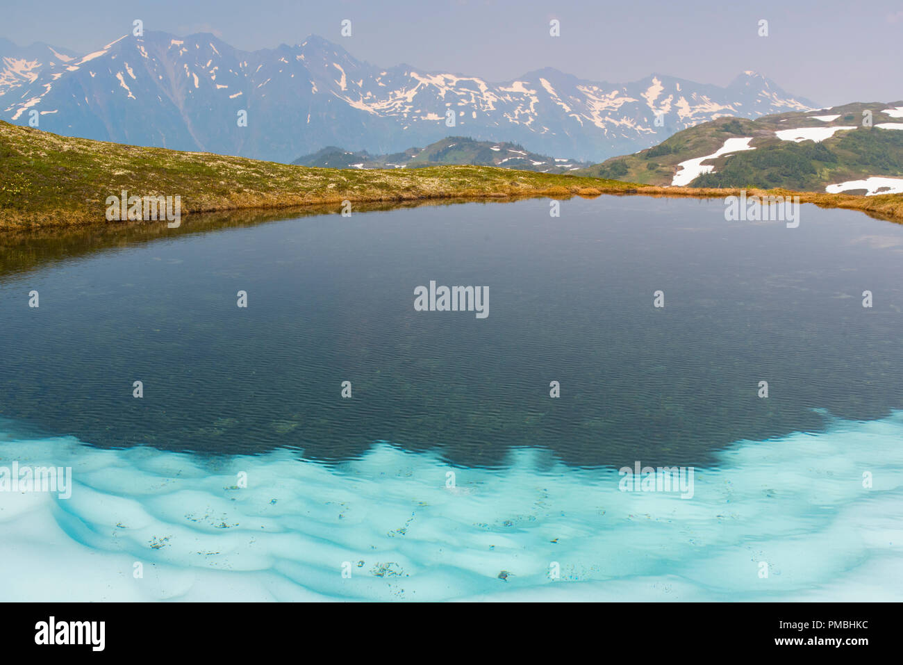 Spencer Gletscher Sitzbank, Chugach National Forest, Alaska. Stockfoto