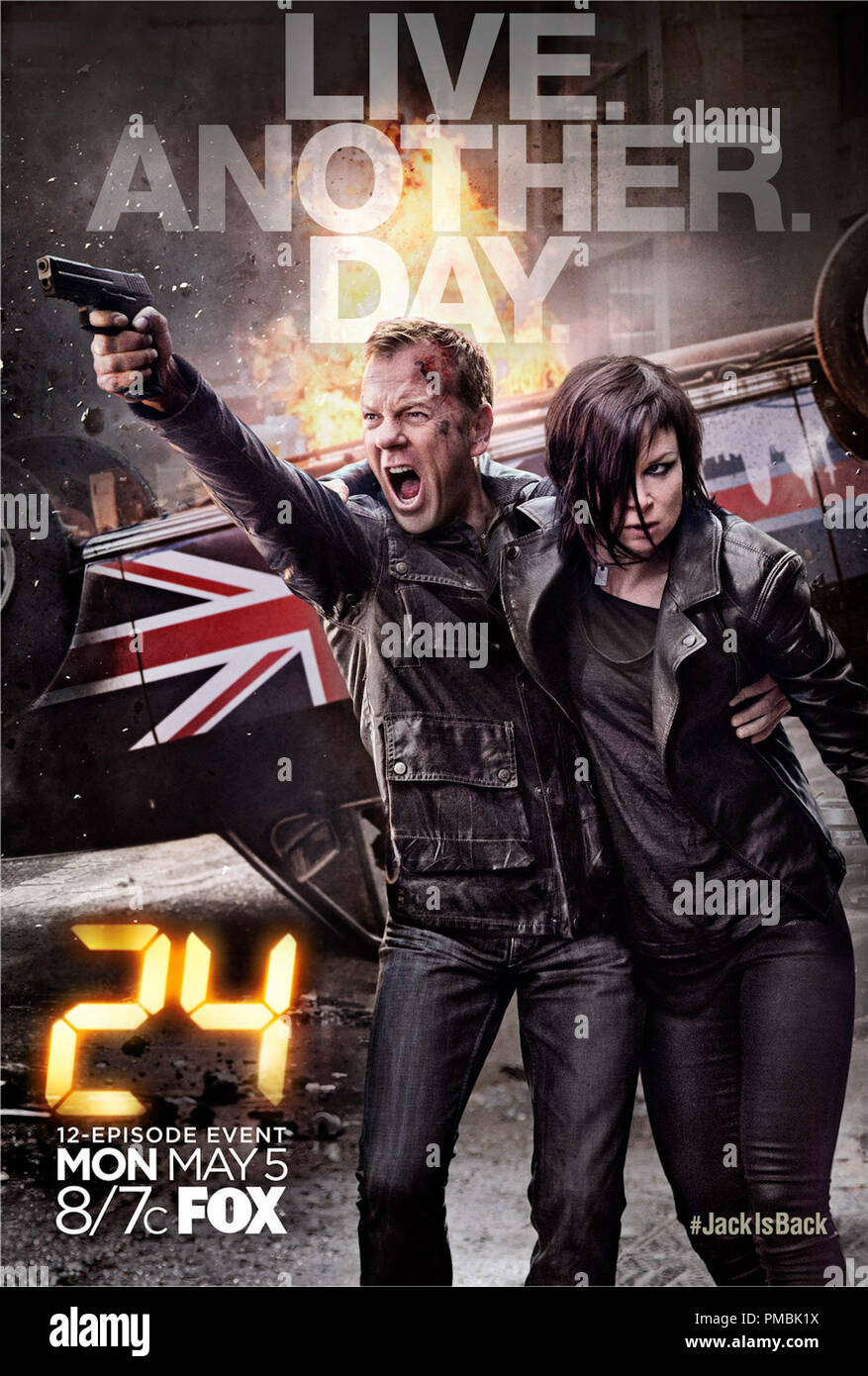 24: LIVE AN EINEM ANDEREN TAG: Key Art. Stockfoto
