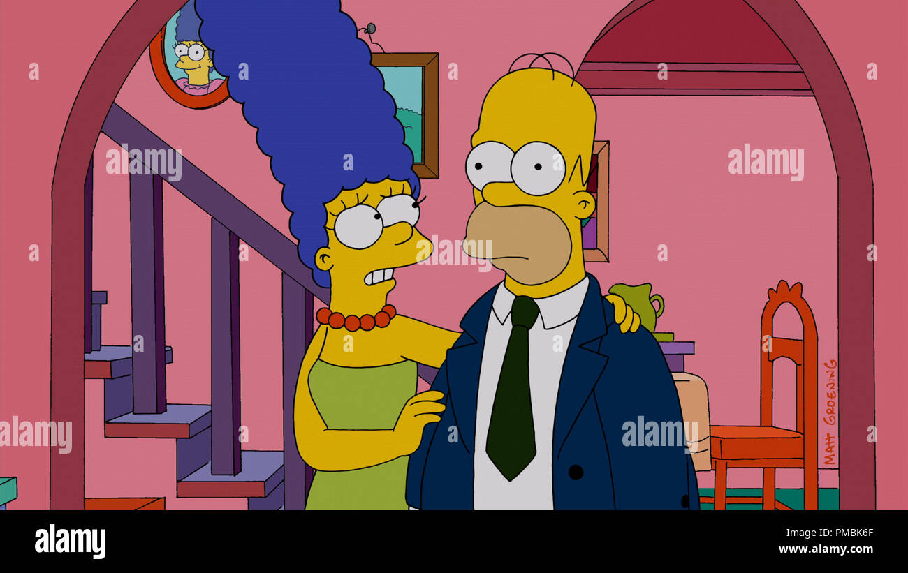 THE SIMPSONS: Homer kehrt ein anderer Mensch aus einem Kernkraftwerk in Betrieb Übereinkommen Stockfoto