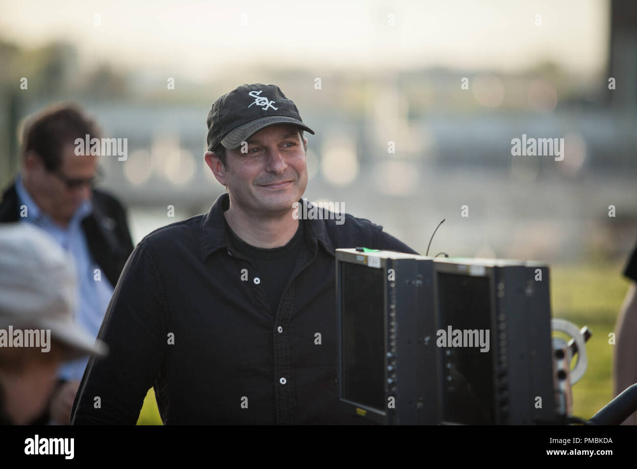 Autor/Regisseur Scott Frank auf dem Set von "ein Spaziergang unter den Grabsteinen' Stockfoto