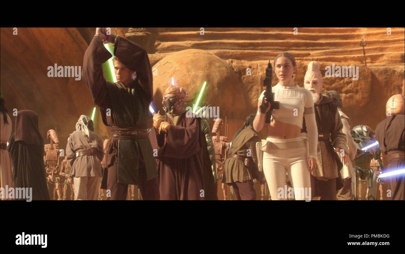 Hayden Christensen, Natalie Portman, "Star Wars Episode II: Angriff der Klonkrieger" (2002) Stockfoto