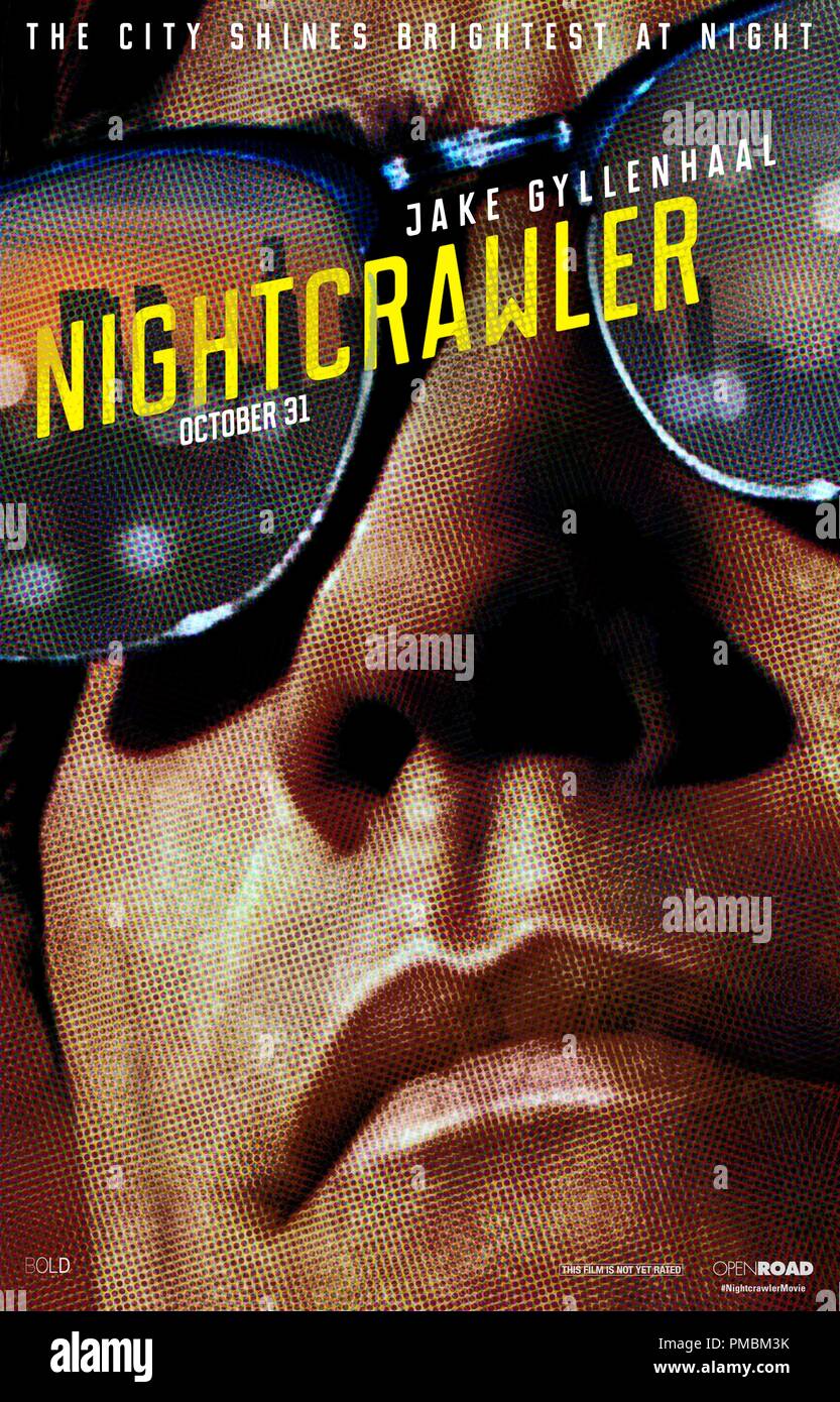 Jake Gyllenhaal als Lou Blüte in NIGHTCRAWLER - Poster Stockfoto