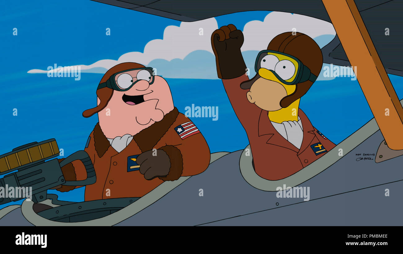 Peter Griffin, Homer Simpson, "Family Guy", Saison 12. Stockfoto