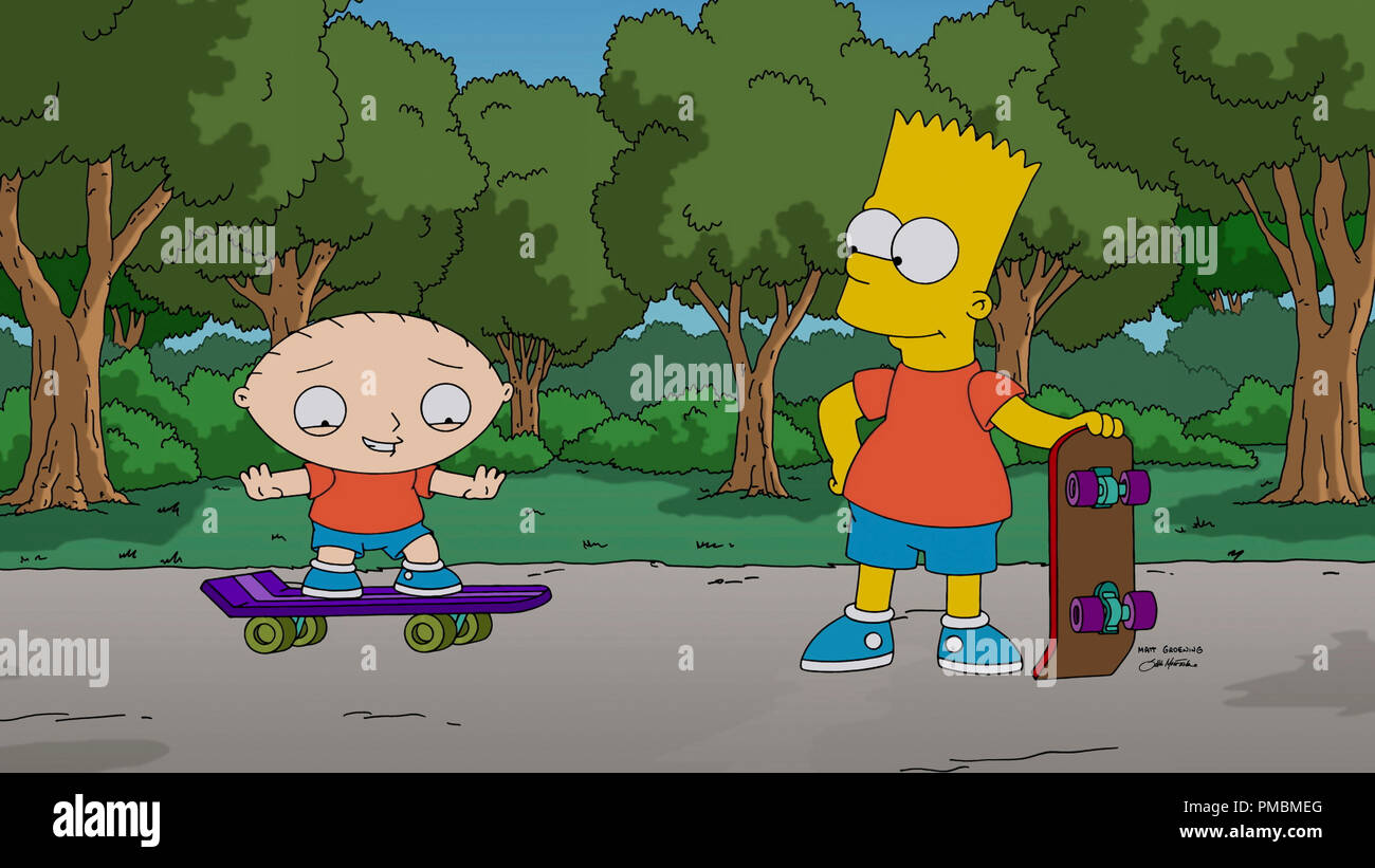 Stewie Griffin, Bart Simpson, 'Family Guy', Saison 12. Stockfoto