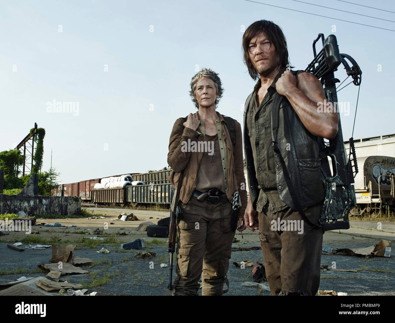 Melissa McBride, Norman Reedus, "The Walking Dead", Saison 5 Stockfoto