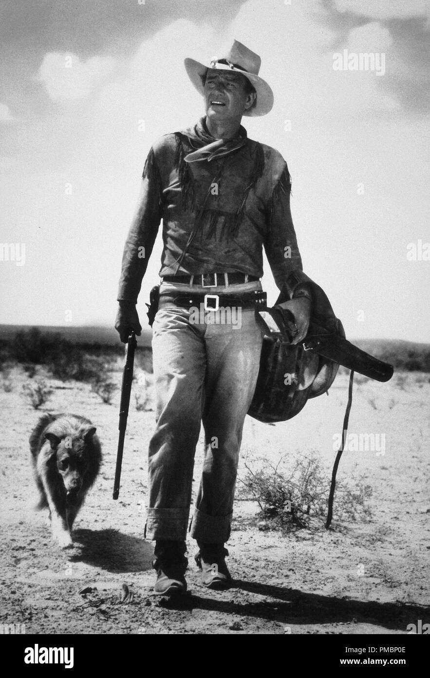 John Wayne, 'Hondo', 1954 Warner Bros.-Datei Referenz # 32603 158 THA Stockfoto