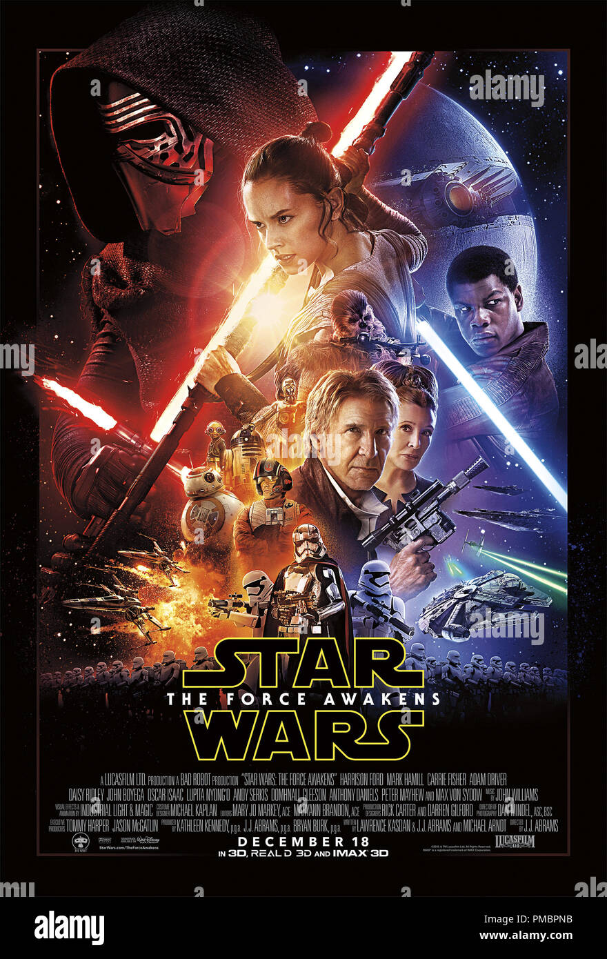 'Star Wars: Episode VII - Die Kraft, weckt" (2015) Plakat © 2015 Lucasfilm Stockfoto