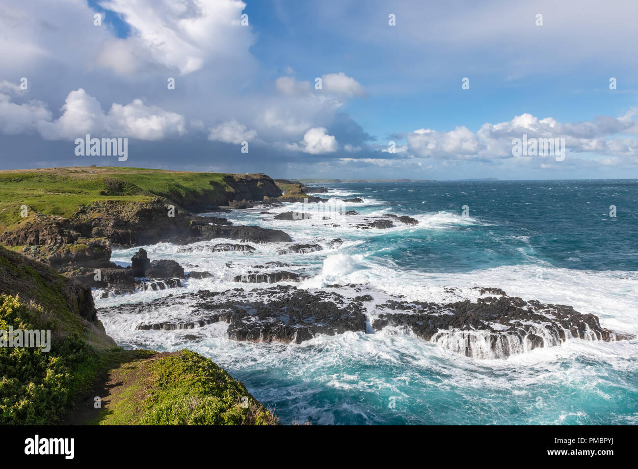 Phillip Island, Küste, Victoria, Australien, stürmische Meere Stockfoto