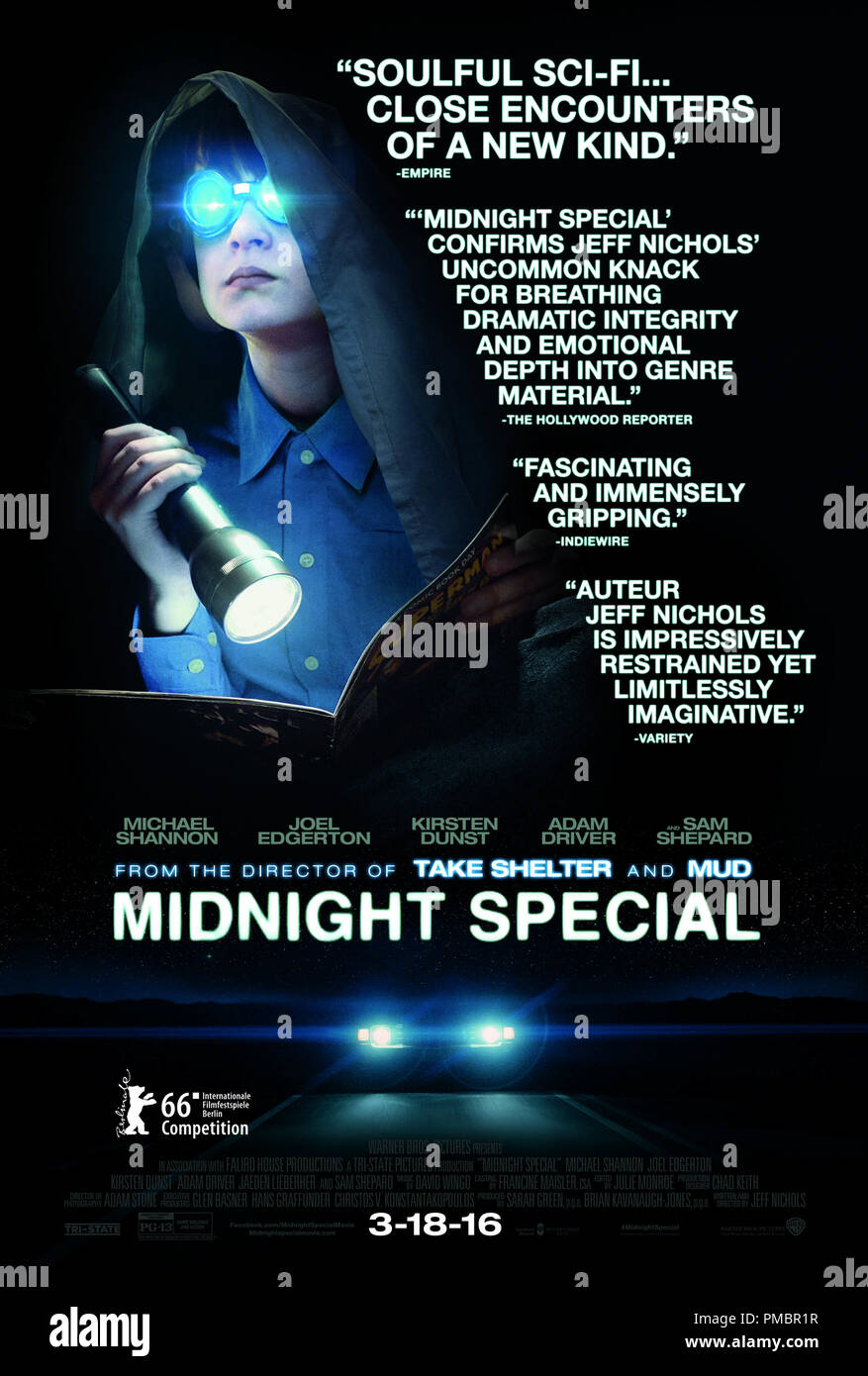 "Midnight Special", eine Präsentation von Warner Bros. Bilder in Verbindung mit Faliro House Produktionen, von Warner Bros. Pictures. Poster Stockfoto