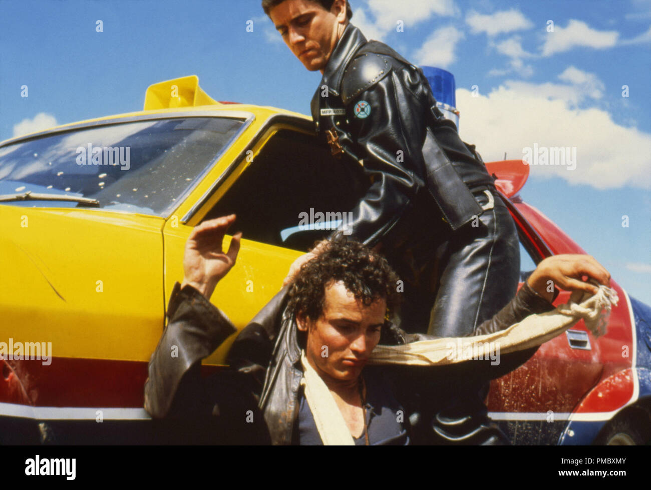 Mel Gibson, Tim Burns, 'Mad Max' (1979) Amerikanische internationale Filme Datei Referenz # 33300 011 THA Stockfoto