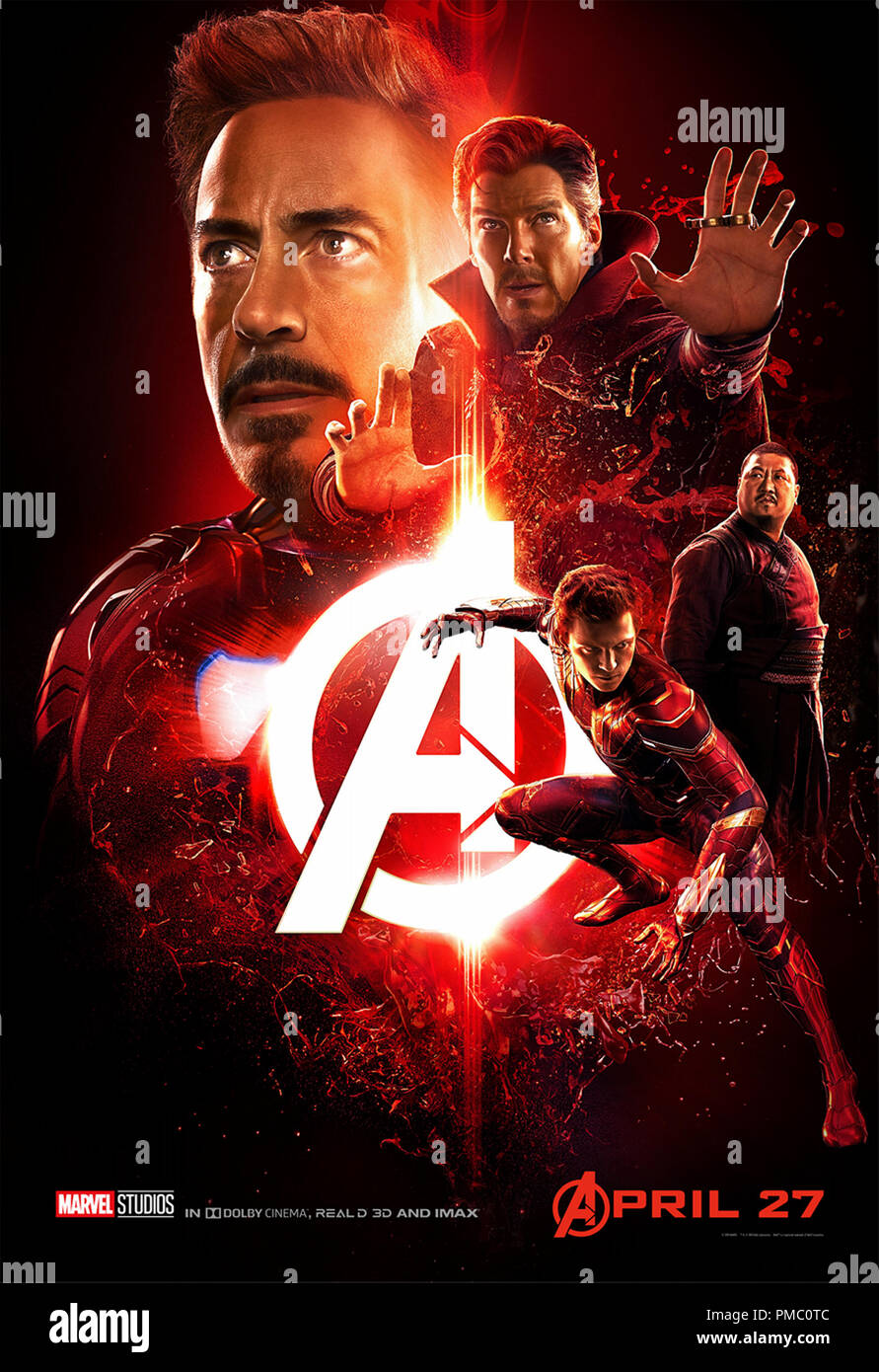 "Avengers: Infinity Krieg' (2018) Marvel Studios Poster Stockfoto