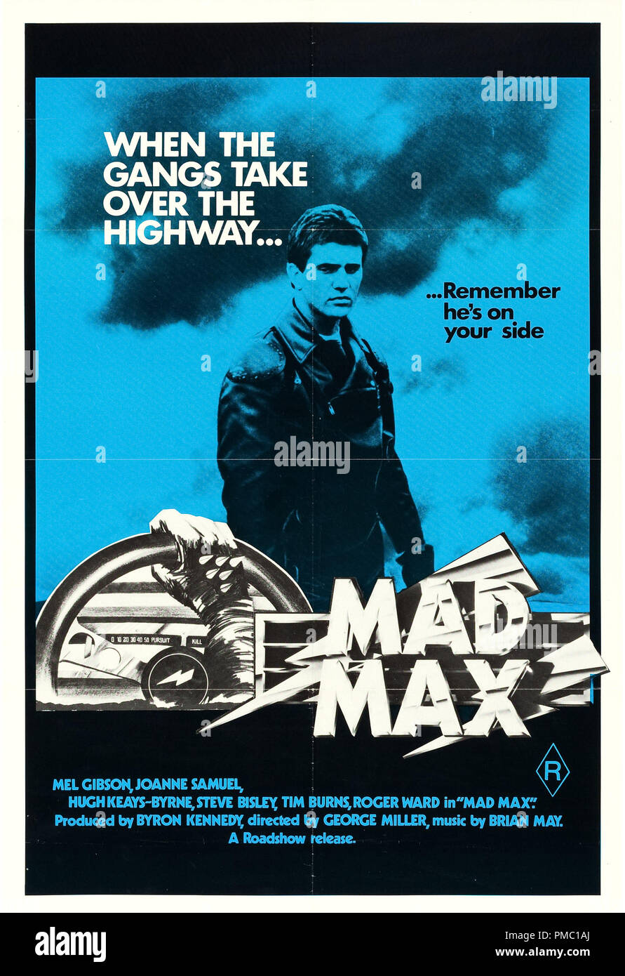 Mel Gibson, Mad Max (Roadshow, 1980). Australische One Sheet Poster Datei Referenz # 33595 308 THA Stockfoto