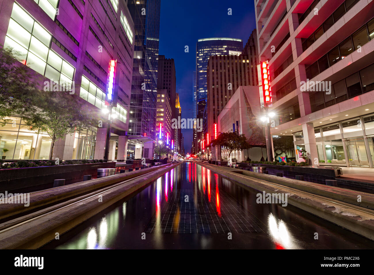 Houston Downtown Skyline Metro Stockfoto