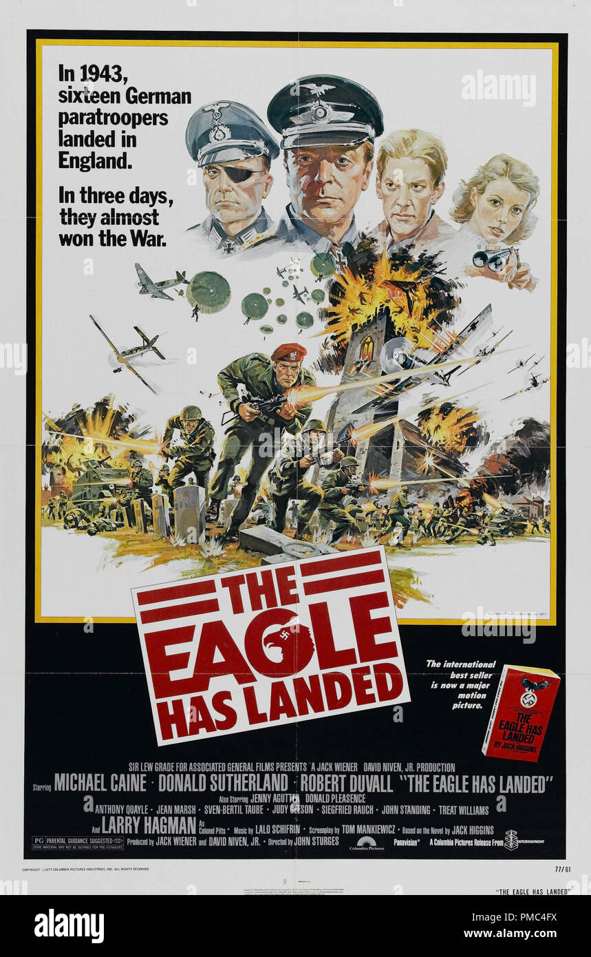 Michael Caine, Robert Duvall, der Adler ist gelandet (Columbia, 1976). Poster Datei Referenz # 33595 745 THA Stockfoto