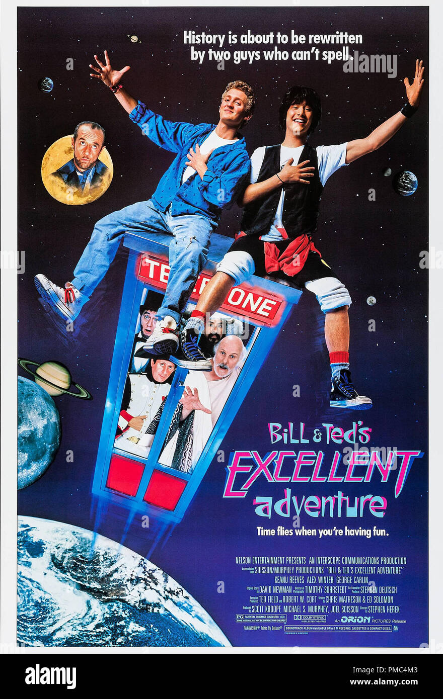 Keanu Reeves, Bill & Ted's ausgezeichneten Abenteuer (Orion, 1989). Poster Datei Referenz # 33595 858 THA Stockfoto