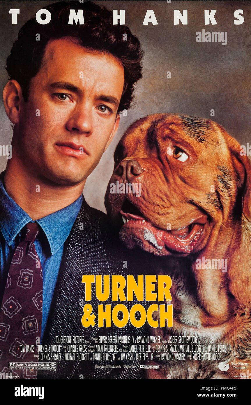 Tom Hanks, Turner & Hooch & Sonstiges (Buena Vista, 1989). Poster Datei Referenz # 33595 915 THA Stockfoto