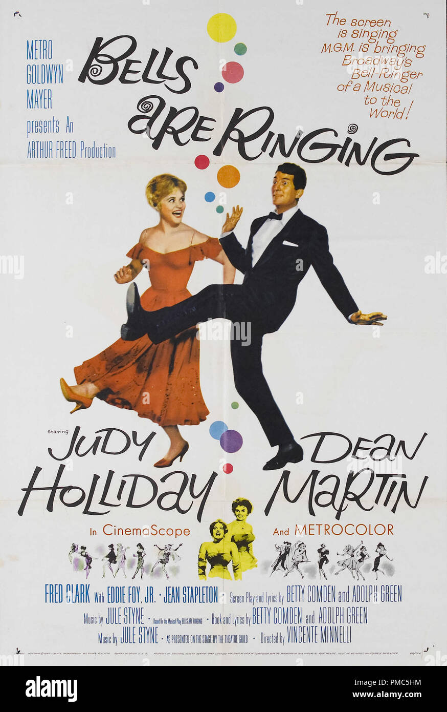 Dean Martin, Judy Holliday, Glocken Klingeln (MGM, 1960). Poster Datei Referenz # 33635 096 THA Stockfoto