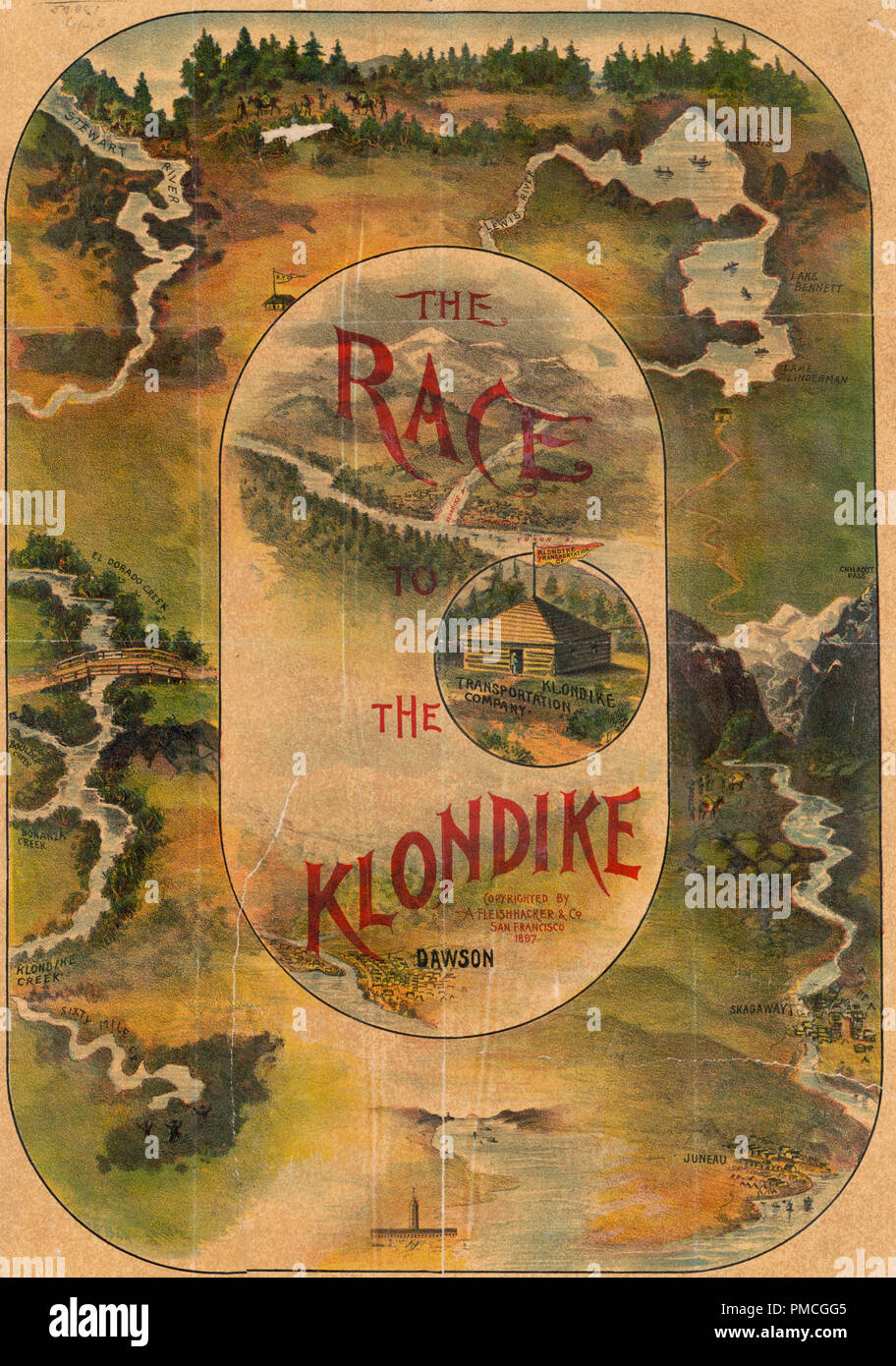 Der Wettlauf um den Klondike, 1899 Stockfoto