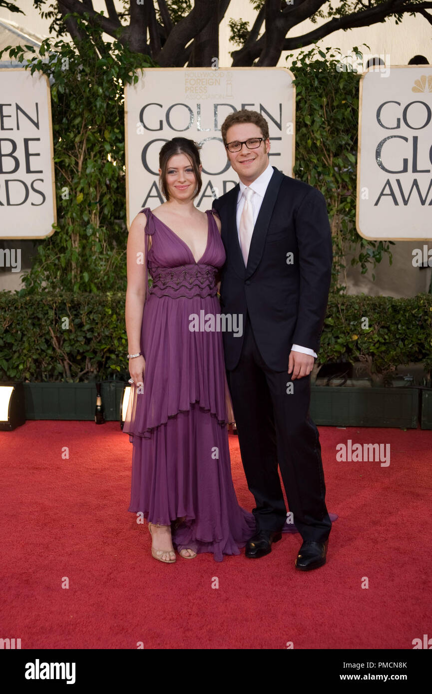Die Hollywood Foreign Press Association präsentiert "Die Golden Globe Awards - 66. jährlichen "Seth Rogen, Lauren Miller 1-11-2009 Stockfoto