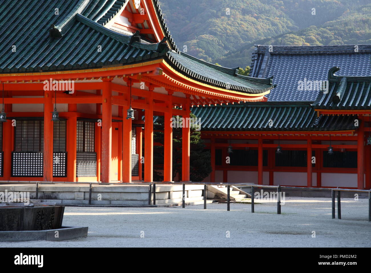 Heian-jingu Schrein in Kyoto. Stockfoto