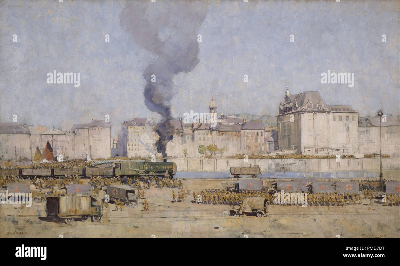 Boulogne-sur-Mer. Datum/Zeitraum: 1918. Malerei. Öl auf Leinwand. Höhe: 918 mm (36.14 in); Breite: 1.530 mm (60.23 in). Autor: Arthur Streeton. Stockfoto