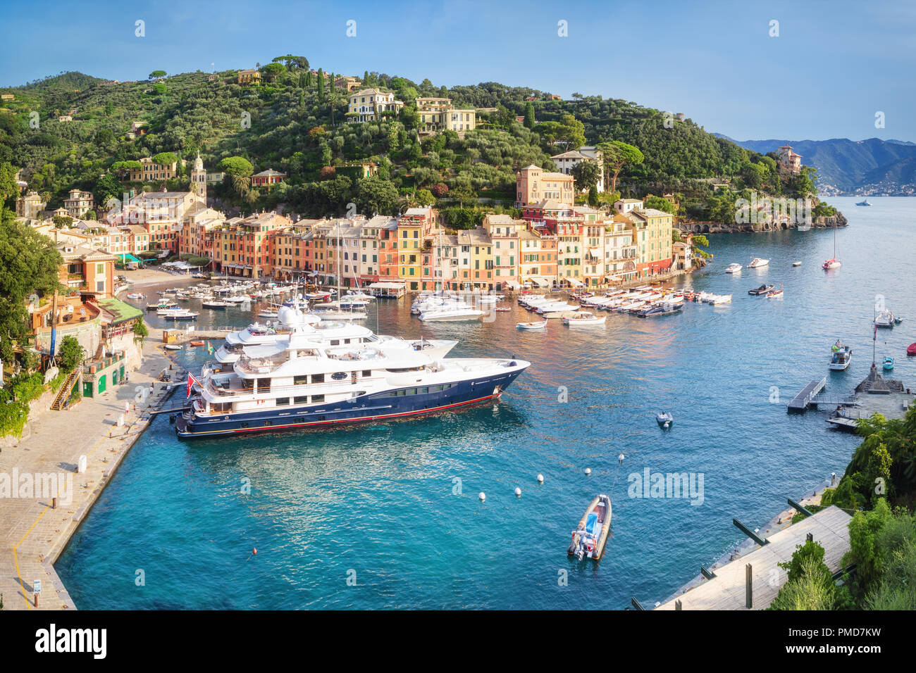 Luxus Hafen von Portofino, Ligurien, Italien Stockfoto