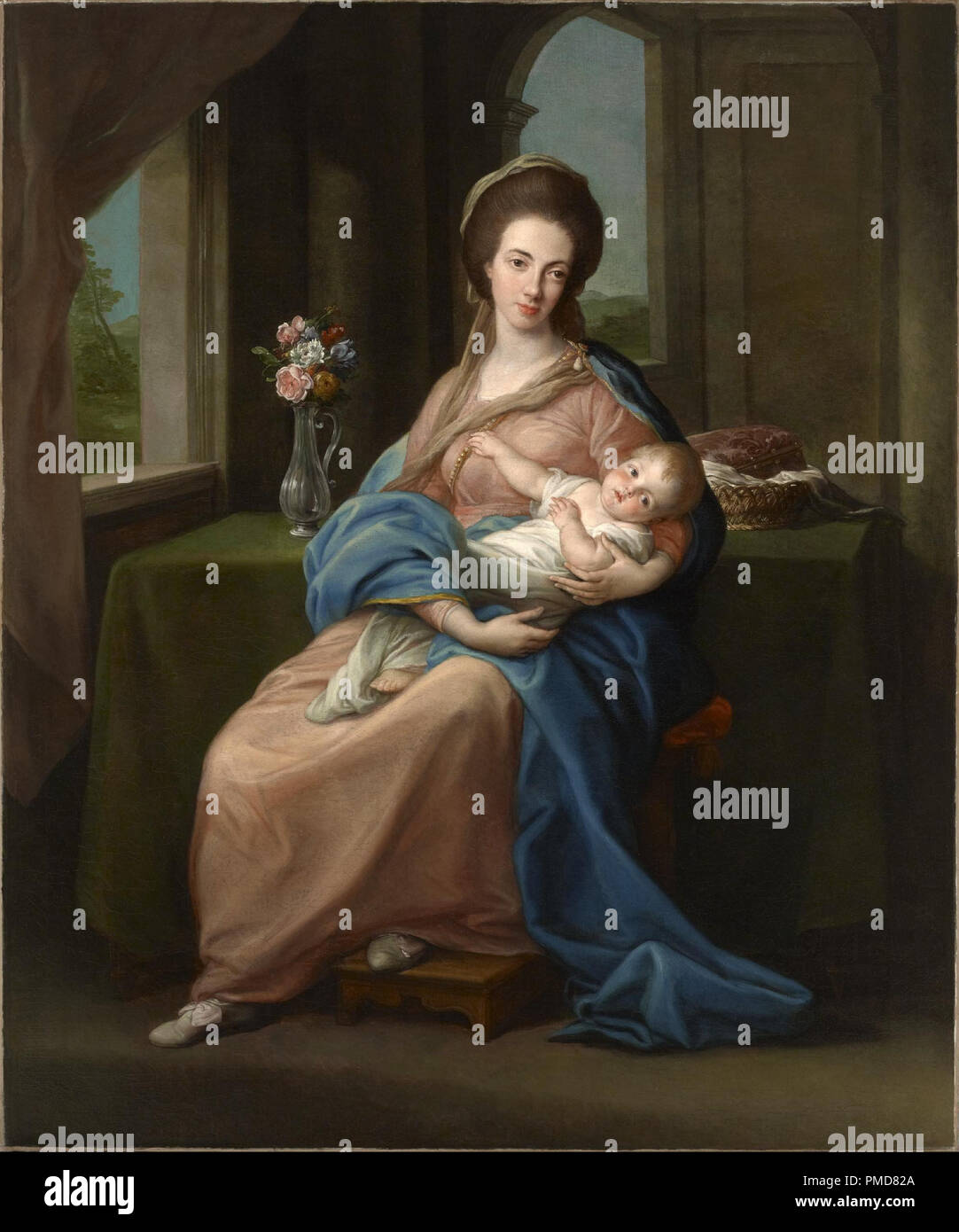 Die Marquise von Headfort Holding ihre Tochter Maria. Datum/Zeit: 1782. Malerei. Öl auf Leinwand. Breite: 146,7 cm. Höhe: 178.4 cm (ohne Rahmen). Autor: Pompeo Batoni. Stockfoto