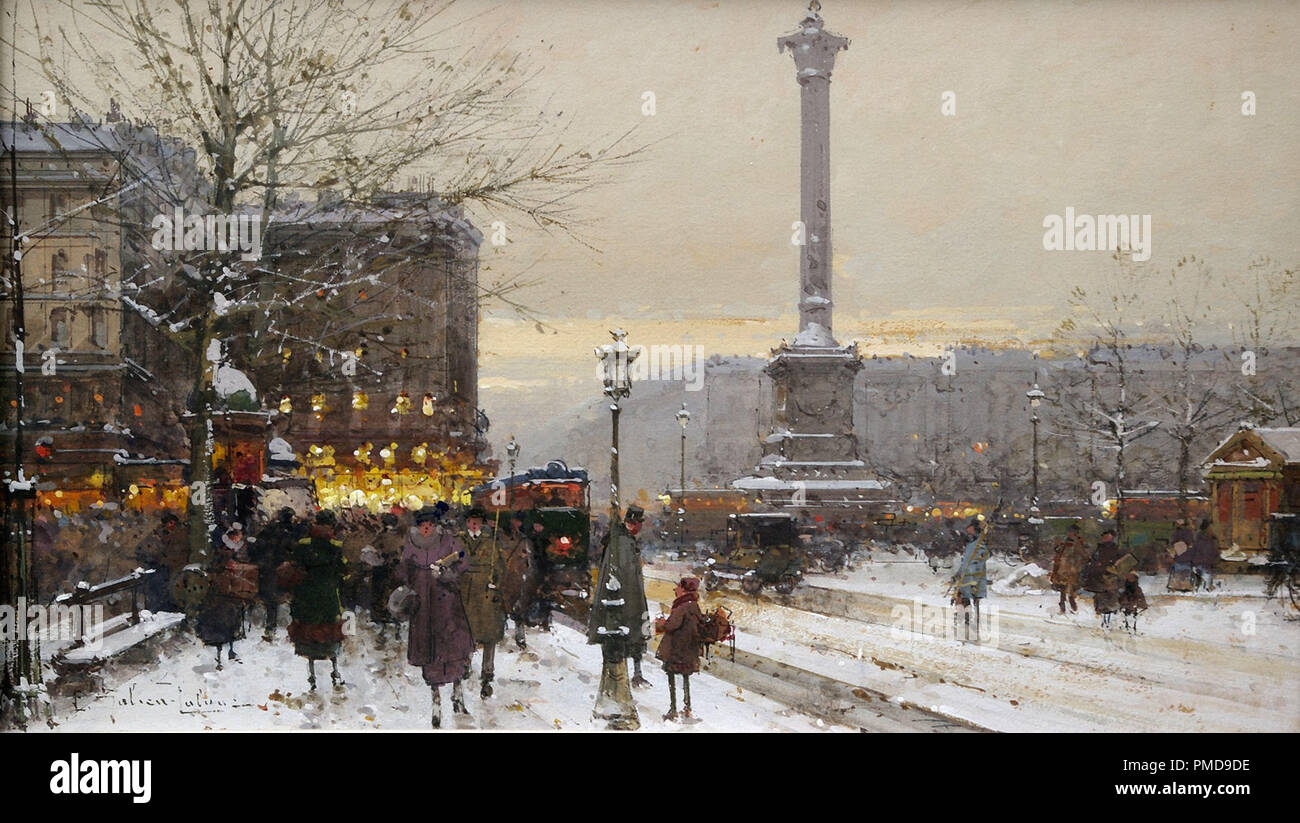 Galien-Laloue Eugene - Place De La Bastille, 06. Stockfoto