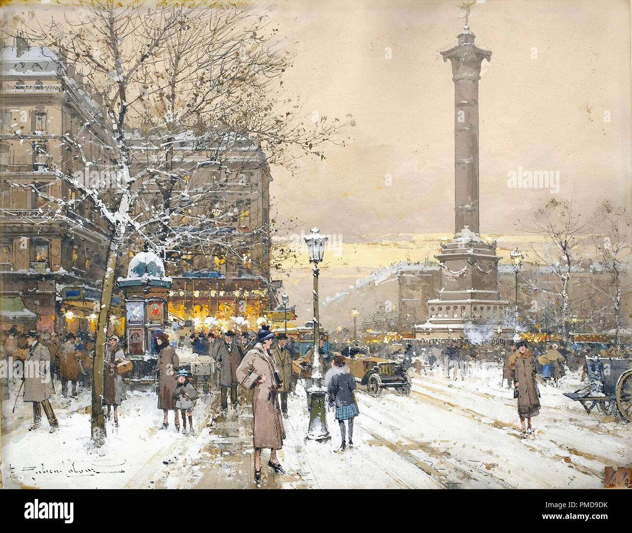 Galien-Laloue Eugene - Place De La Bastille 10 Stockfoto