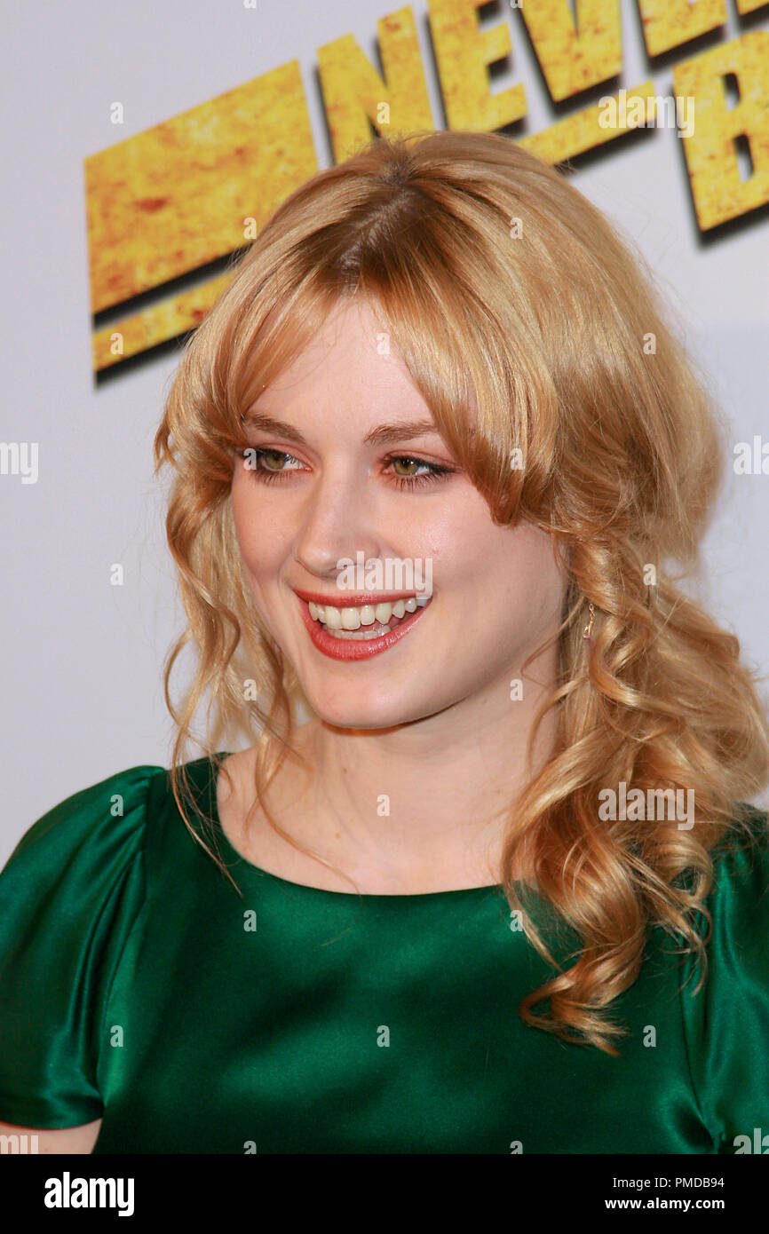 'Nie Wieder' Premiere Alexandra Breckenridge 3-4-2008/Cinerama Dome/Hollywood, CA/Summit Entertainment / © Joseph Martinez/Picturelux - Alle Rechte vorbehalten File Reference # 23367 0043 PLX nur für redaktionelle Verwendung - Alle Rechte vorbehalten Stockfoto