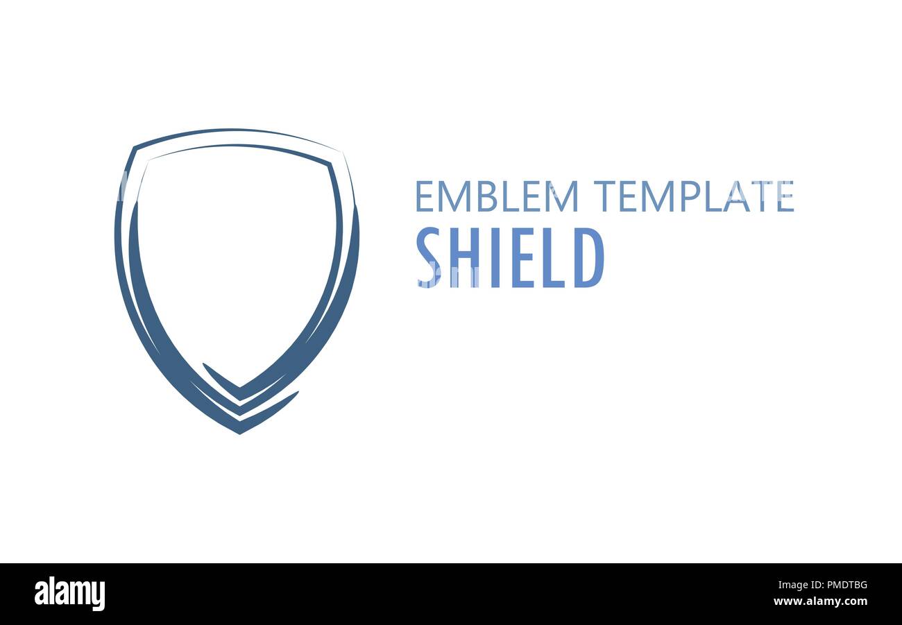 Shield Logo auf weissem Stock Vektor