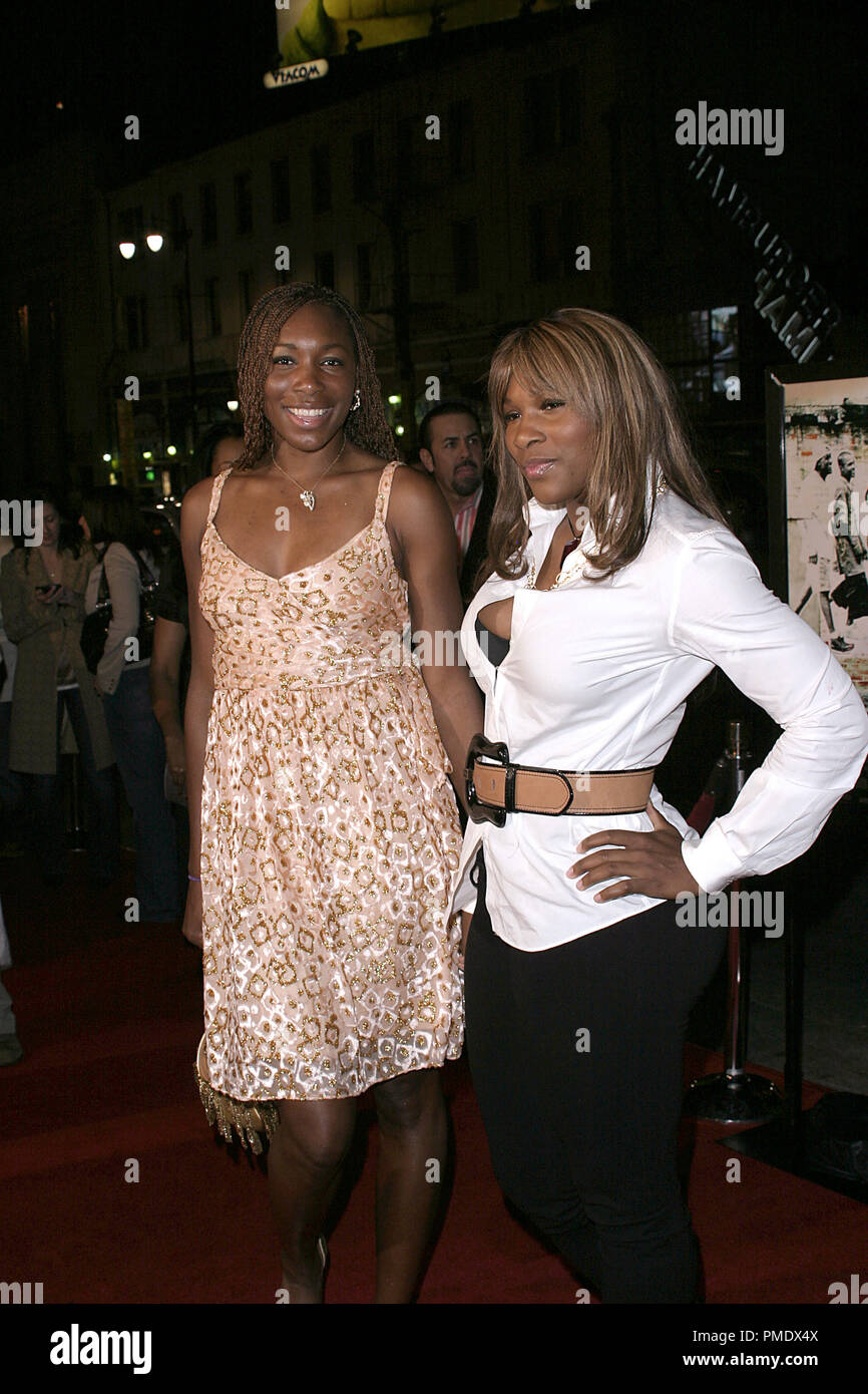 'ATL' (Premiere) Venus Williams und Serena Williams 03-30-2006/Grauman's Chinese Theater / Hollywood, CA/Warner Brothers/Foto von Joseph Martinez/PictureLux Datei Referenz # 22709 0037 - picturelux nur für redaktionelle Verwendung - Alle Rechte vorbehalten Stockfoto