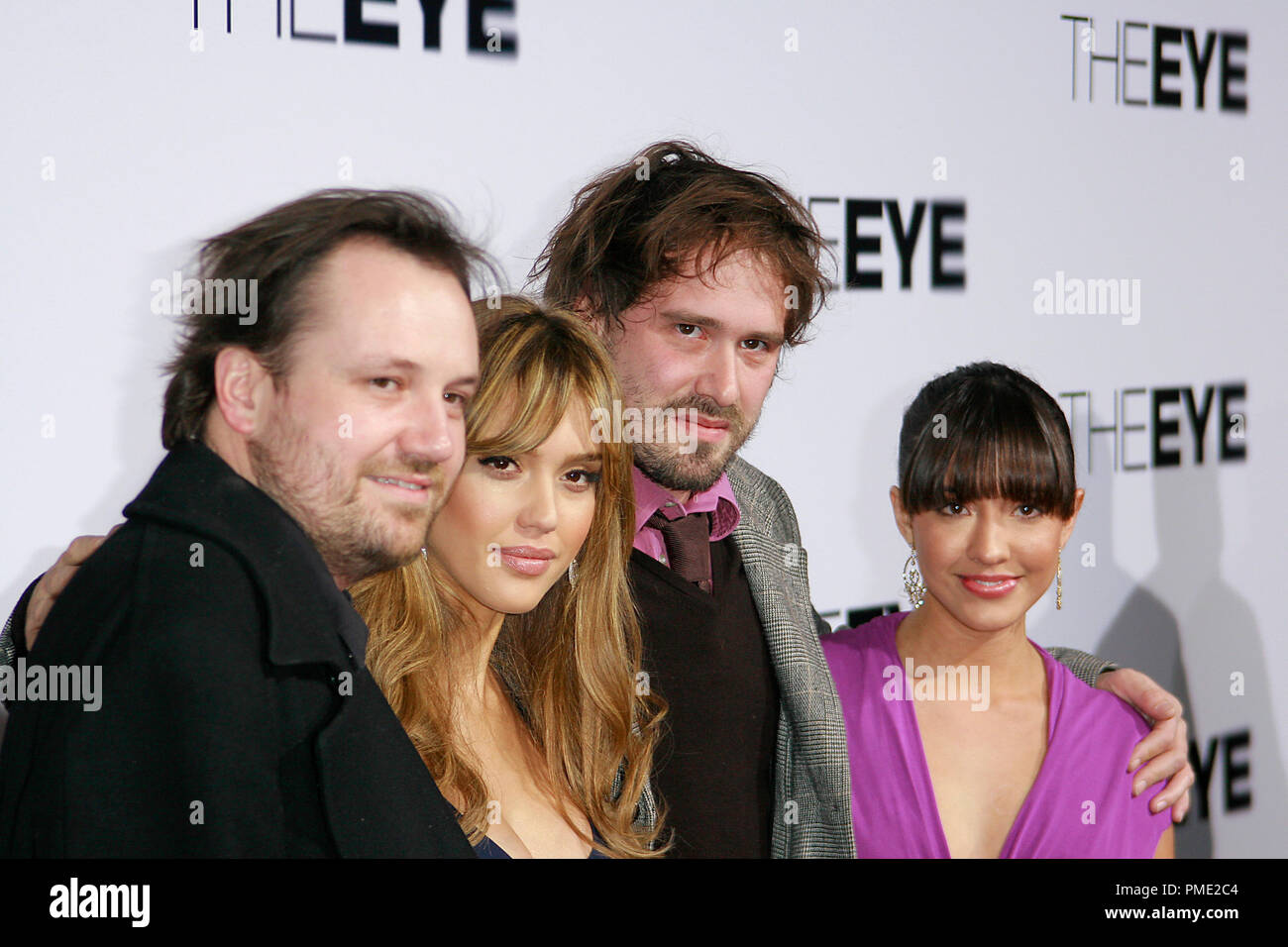 Das Auge Premiere Regisseur David Moreau, Jessica Alba und Regisseur Xavier Palud, Fernanda Romera 1-31-2008/Pazifik Cinerama Dome/Hollywood, CA/Lionsgate/Foto von Joseph Martinez Datei Referenz # 23342 0058 PLX nur für redaktionelle Verwendung - Alle Rechte vorbehalten Stockfoto