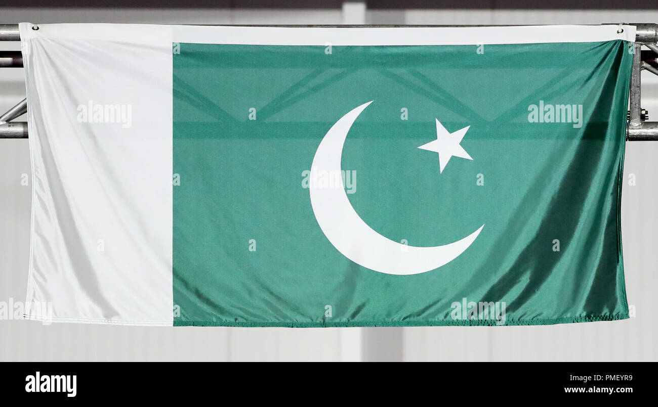 Eine allgemeine Ansicht der Fahne von Pakistan am Carrara Stadion bei Tag sieben der 2018 Commonwealth Games in der Gold Coast, Australien. PRESS ASSOCIATION Foto. Bild Datum: Mittwoch, 11. April 2018. Siehe PA Geschichte COMMONWEALTH Athletik. Photo Credit: Danny Lawson/PA-Kabel. Einschränkungen: Nur für den redaktionellen Gebrauch bestimmt. Keine kommerzielle Nutzung. Kein Video-Emulation. Stockfoto