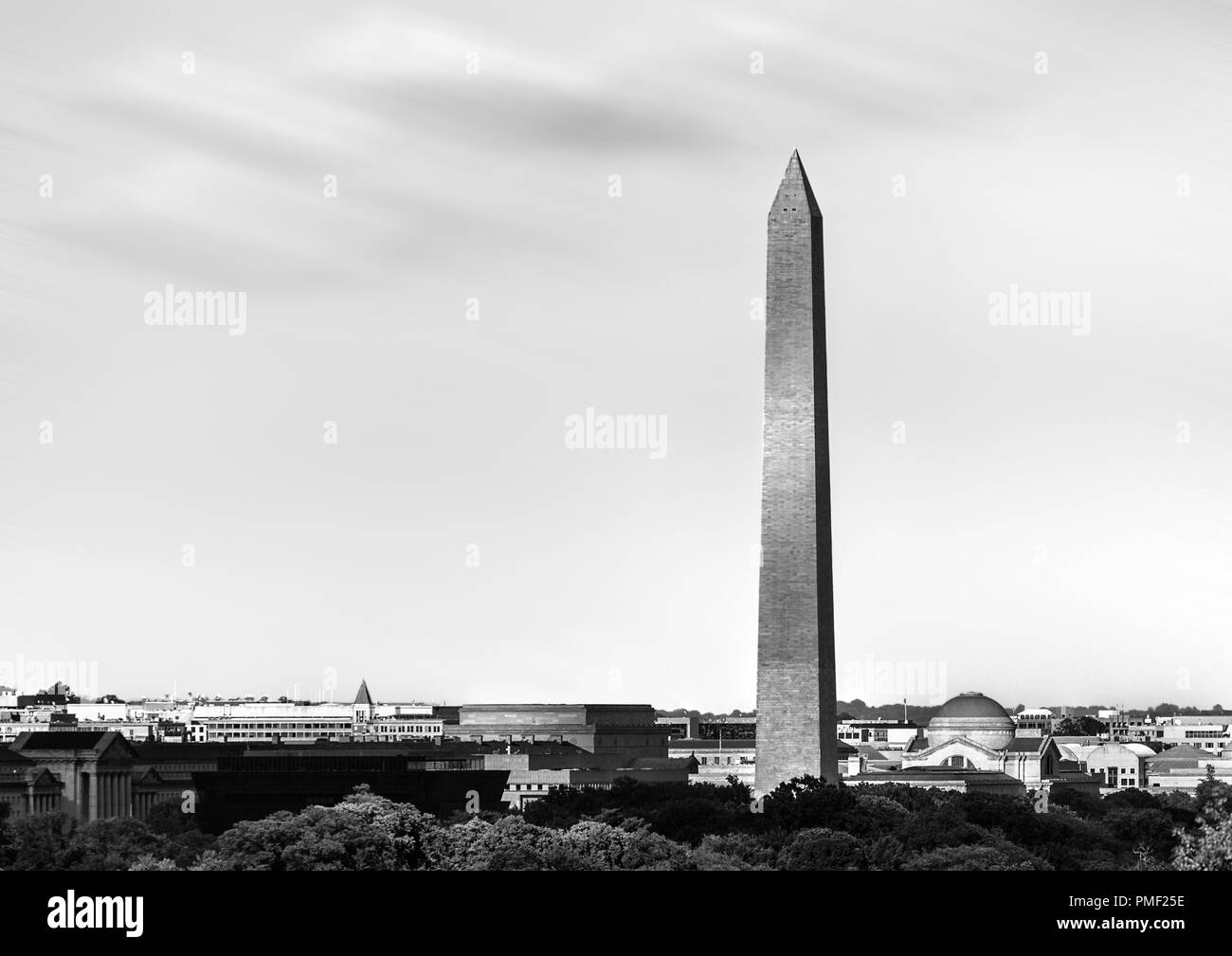 Washington Monument und der Stadt Stockfoto