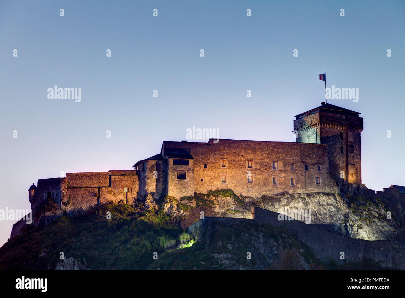 Lourdes (Frankreich): die mittelalterliche Festung (nicht für Postkarte Produktion verfügbar) Stockfoto