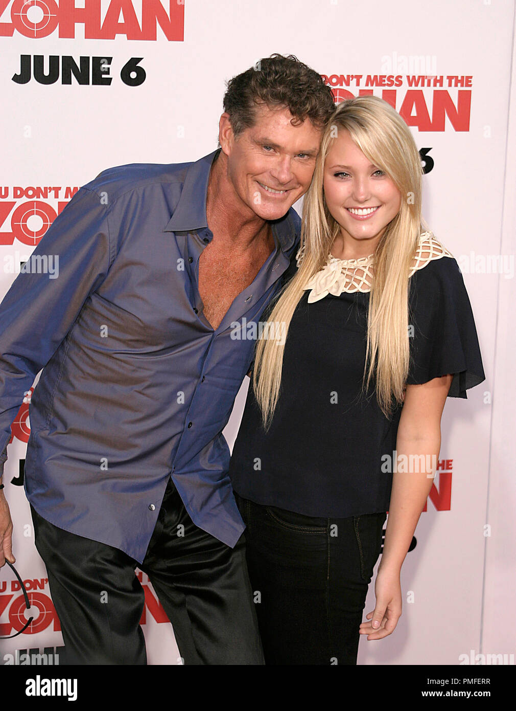 "Sie haben nicht mit dem Zohan" Premiere David Hasselhoff, Hayley Hasselhoff 5-28-2008/Grauman's Chinese Theater / Hollywood, CA/Columbia Pictures/Foto © Joseph Martinez/Picturelux Datei Referenz # 23525 0021 JM nur für redaktionelle Verwendung - Alle Rechte vorbehalten Stockfoto