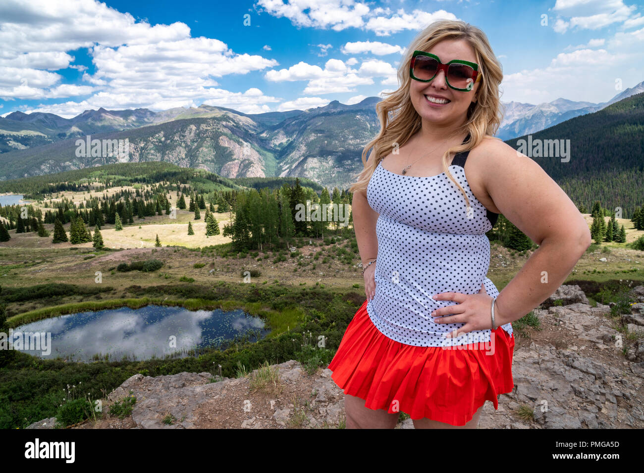 Molas Pass entlang San Juan Skyway in Colorado's San Juan National Forest Stockfoto