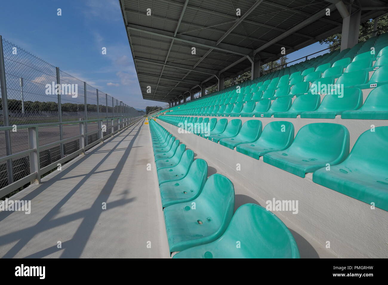 MONZA, Italien - 14 August, 2018: Der Autodromo Nazionale Monza, eine Rennstrecke in der Nähe von Monza liegt nord Stockfoto