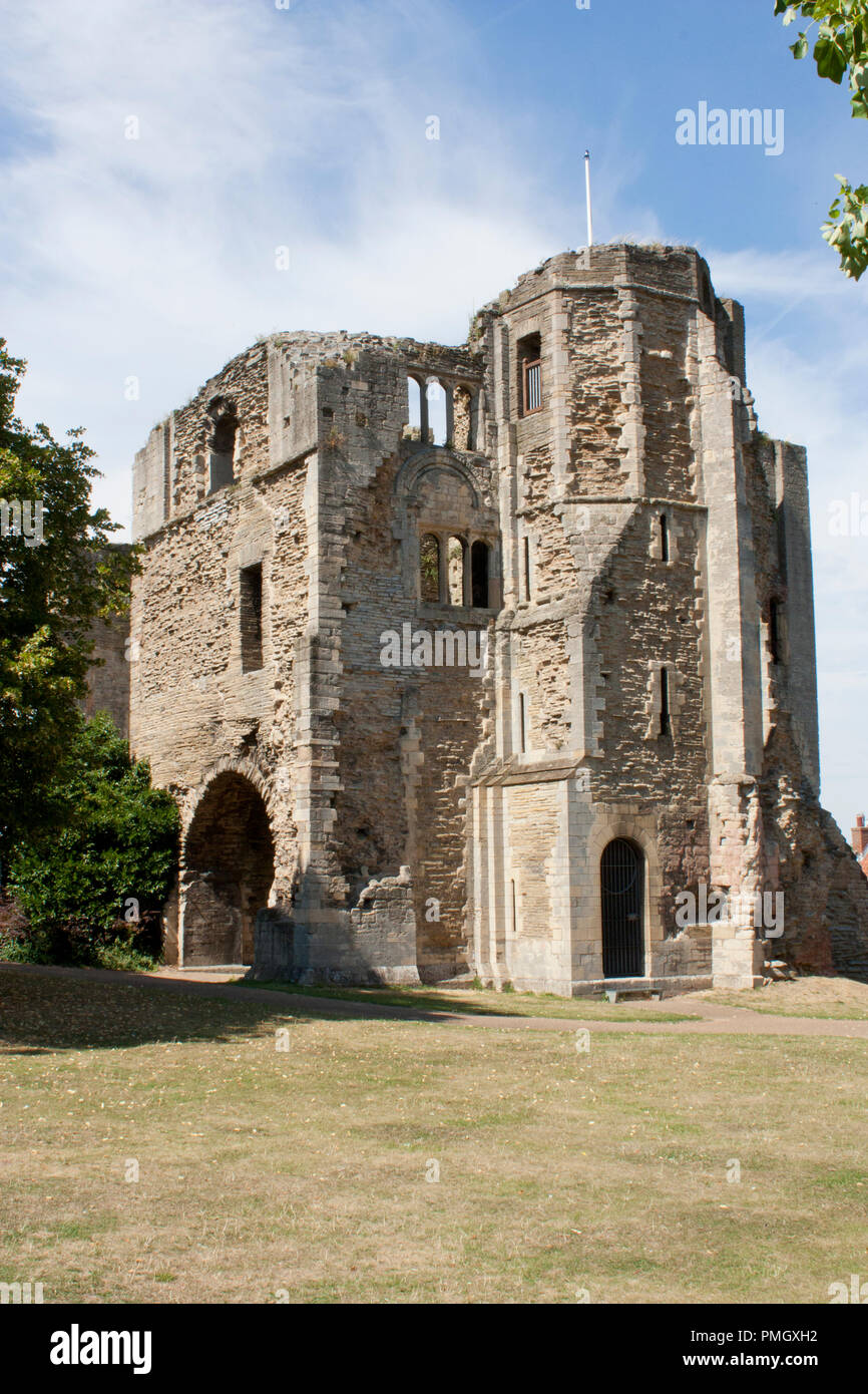 Newark Castle hinten Portrait Stockfoto