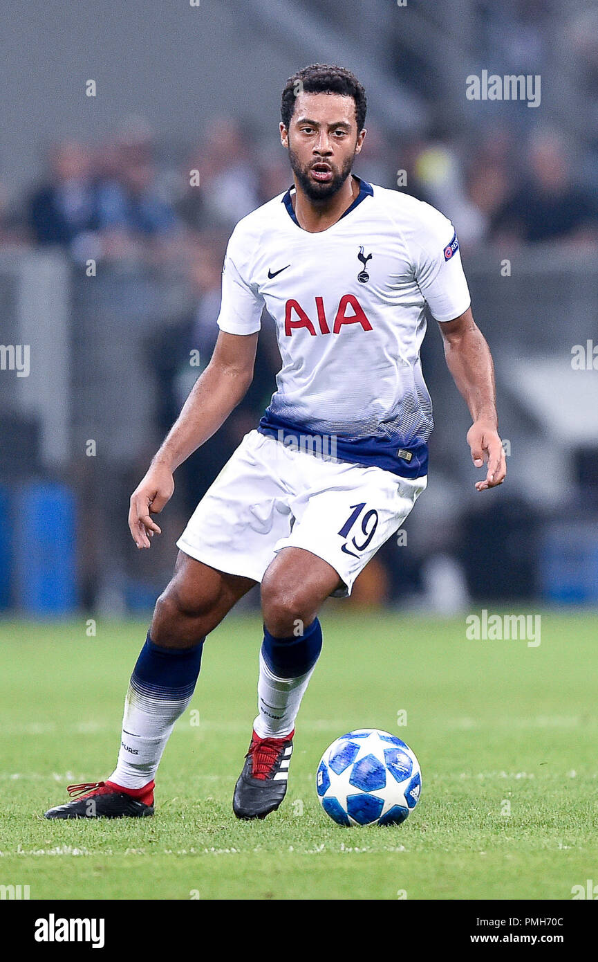 Mailand, Italien. 18. September 2018. Mousa Dembele von Tottenham Hotspur während der UEFA Champions League Gruppe B Spiel zwischen Inter Mailand und Tottenham Hotspur im Stadio San Siro, Mailand, Italien am 18. September 2018. Foto von Giuseppe Maffia. 18 Sep, 2018. Quelle: AFP 7/ZUMA Draht/Alamy leben Nachrichten Stockfoto