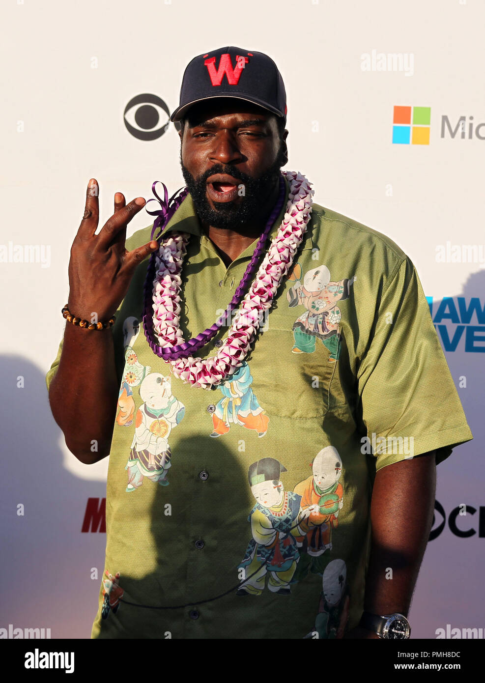 September 16, 2018 - Stephen Hill, dem neuen Theodore "T.C.'' Calvin, auf dem roten Teppich während der Hawaii Five-O und Magnum P.I. Sonnenuntergang am Strand Veranstaltung am Strand von Waikiki in Honolulu, Hawaii - Michael Sullivan/CSM Stockfoto