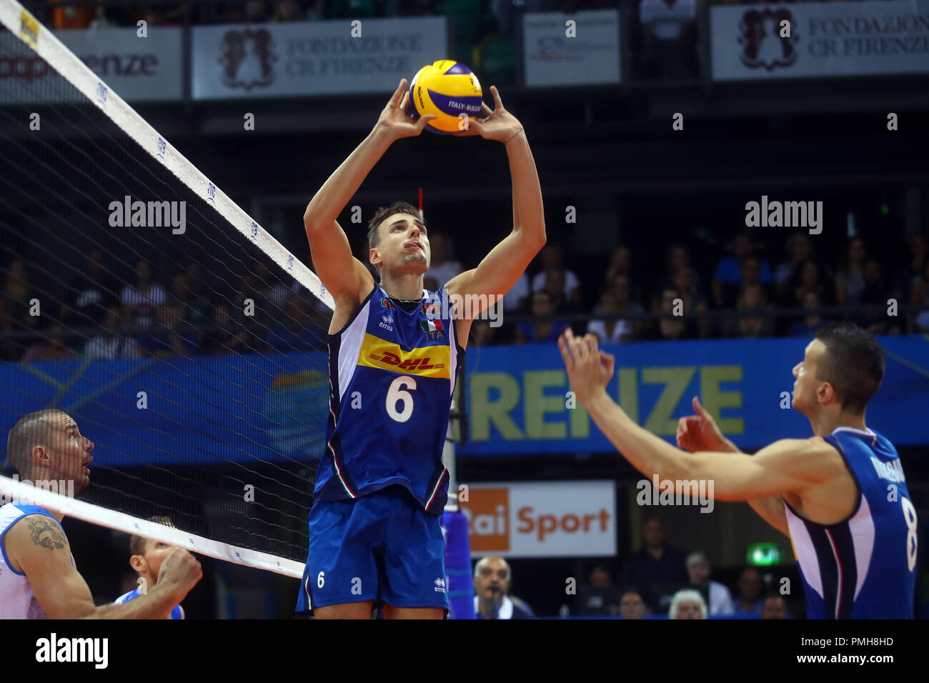 Firenze, Italien. 18 Sep, 2018. SIMONE GIANNELLI ITALIEN VS SLOWENIENS MÄNNER VOLLEYBALL WM Florenz September 18, 2018 Credit: Filippo Rubin/Alamy leben Nachrichten Stockfoto