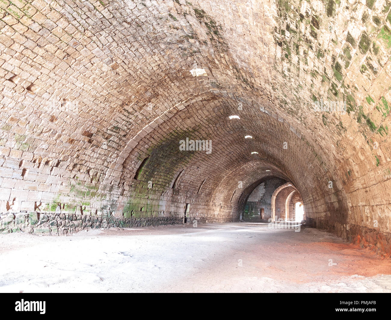 Krak des Chevaliers, ehemals Crac de l'Ospital ist ein Kreuzritter Burg in Syrien und eine der wichtigsten mittelalterlichen Burgen der Welt. Stockfoto